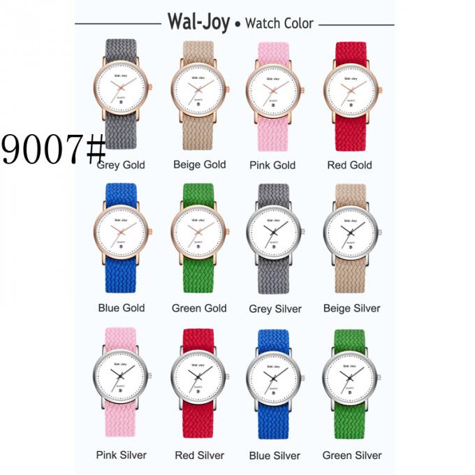 WJ-8426 ผู้หญิงแฟชั่นข้อมือการประกันคุณภาพ 8 สีล้อแม็กดูกรณีสีชมพูสายหนังนาฬิกา