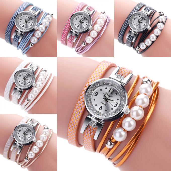 WJ-6963 จีนโรงงานหญิงแฟชั่นนาฬิการาคาถูกที่มีเสน่ห์พังก์ชุดสร้อยข้อมือเลดี้ดูผ้านุ่มสาวนาฬิกาข้อมือ