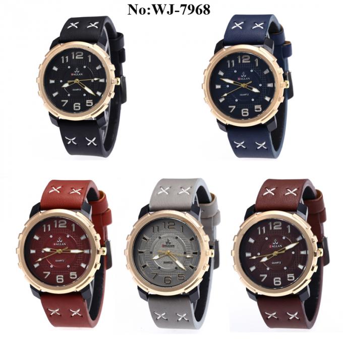 WJ-7967 ขายด่วนนาฬิกาผู้ชายข้อมือแฟชั่นหนังผู้ชายนาฬิกาอะนาล็อก