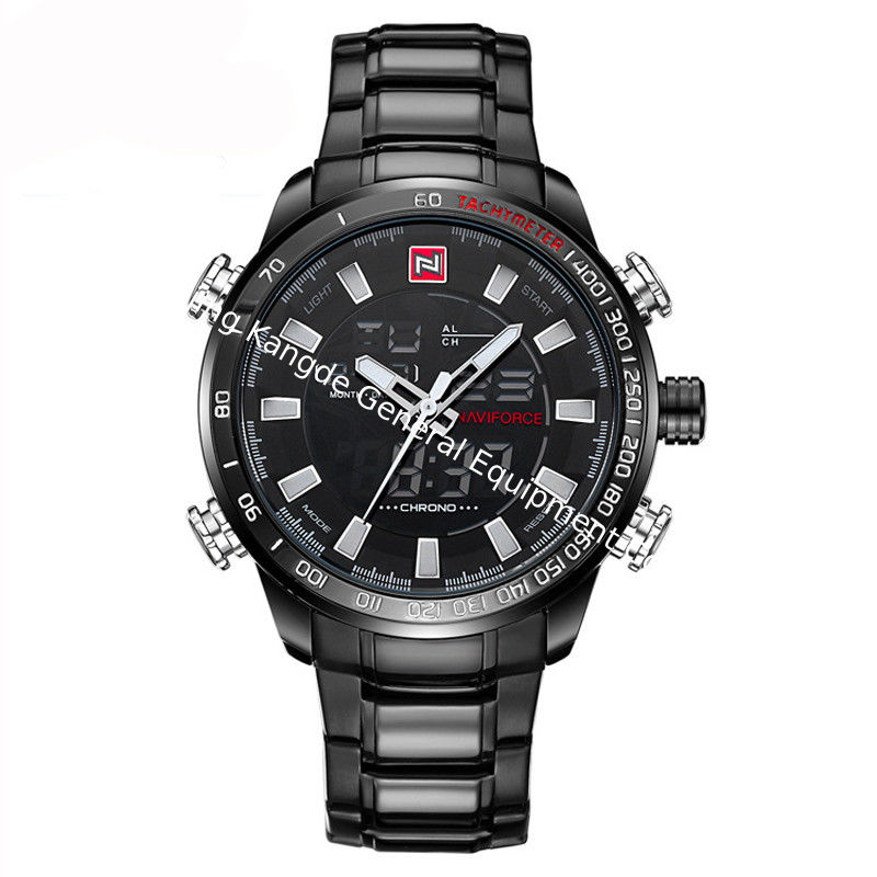 WJ-6308 Naviforce Day Date Brand Quartz Handwatches  Japan Movt Men Watches Stainless Steel Waterproof Watchwatches