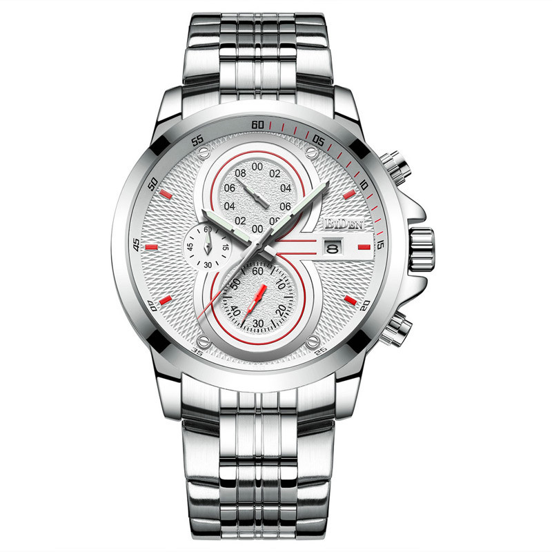 WJ-7395 Wholesales Business 3ATM Men Watches Waterproof Stainless Steel Wrist Watches Aotu Date Quartz Handwatches